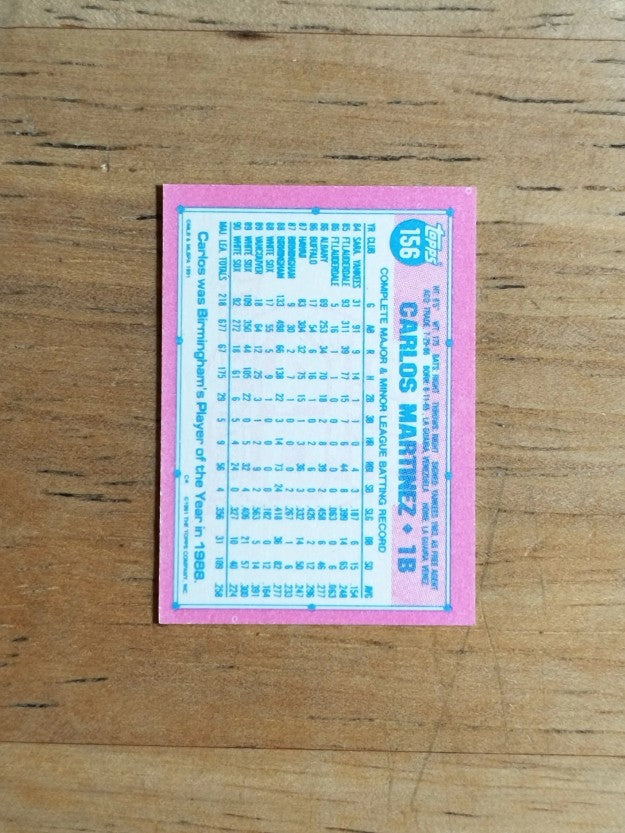 1991 Topps Micro #156 Carlos Martinez