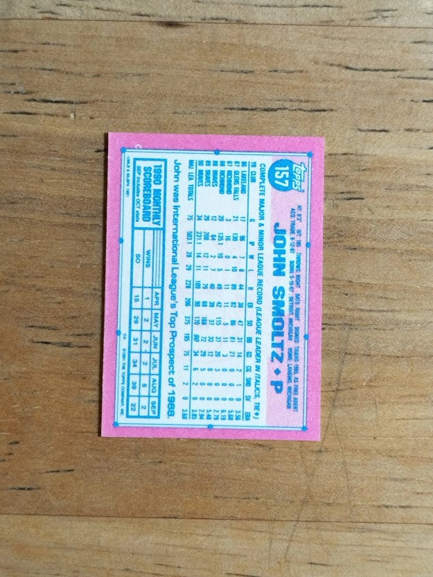 1991 Topps Micro #157 John Smoltz