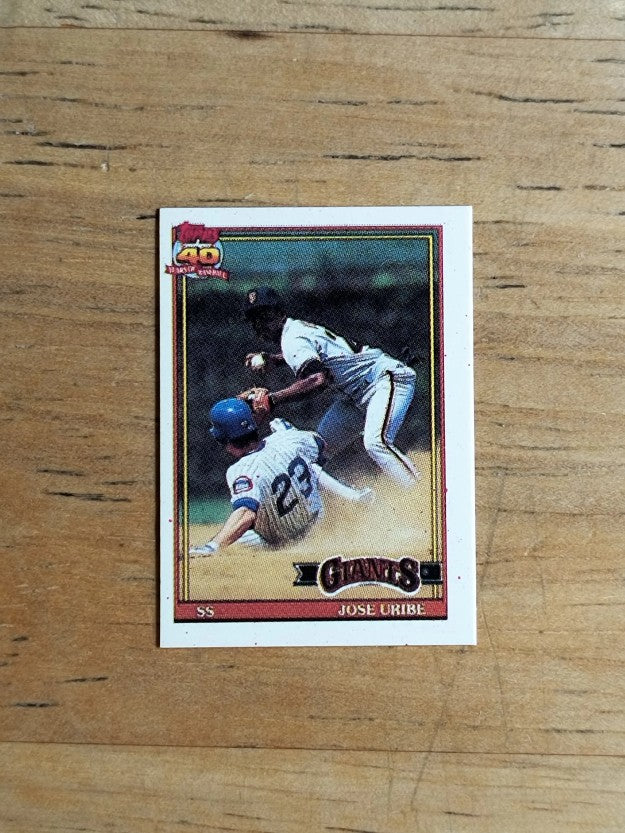 1991 Topps Micro #158 Jose Uribe