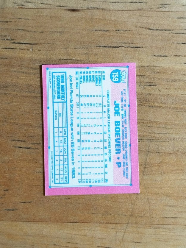 1991 Topps Micro #159 Joe Boever