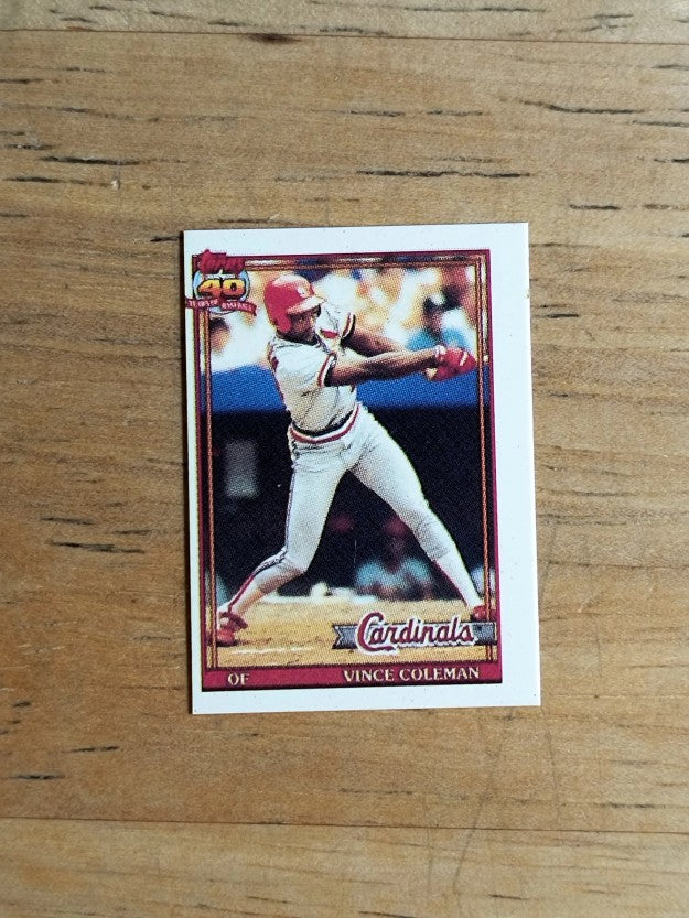 1991 Topps Micro #160 Vince Coleman