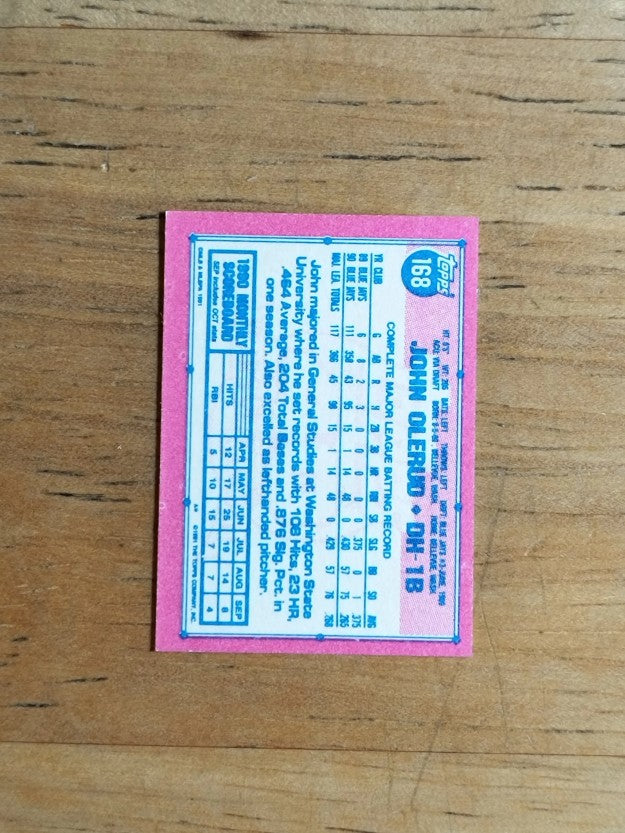 1991 Topps Micro #168 John Olerud