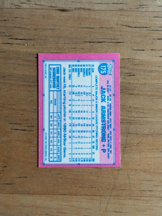 1991 Topps Micro #175 Jack Armstrong