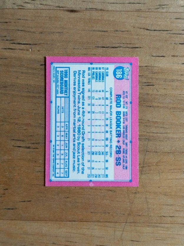 1991 Topps Micro #186 Rod Booker