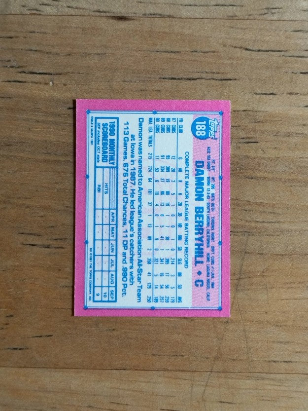 1991 Topps Micro #188 Damon Berryhill