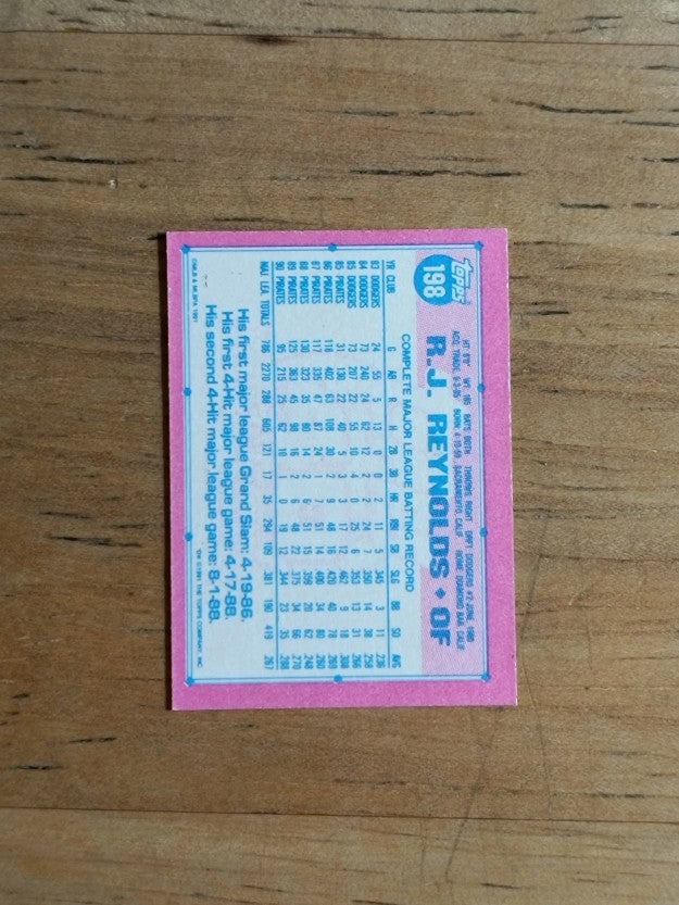 1991 Topps Micro #198 R.J. Reynolds
