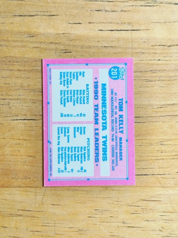 1991 Topps Micro #201 Tom Kelly MG