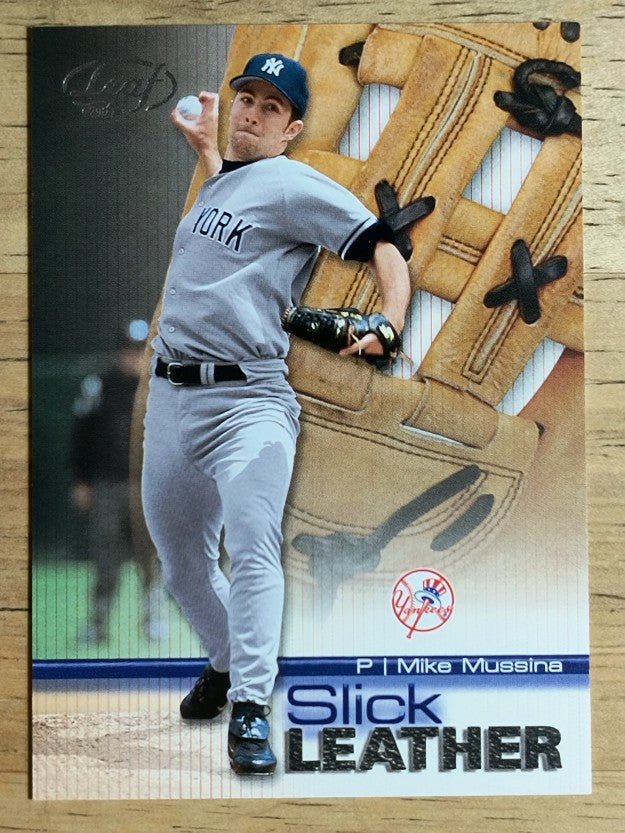 2003 Leaf Slick Leather #12 Mike Mussina