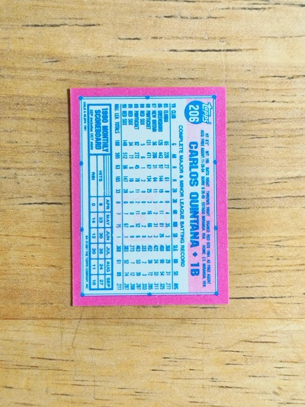 1991 Topps Micro #206 Carlos Quintana