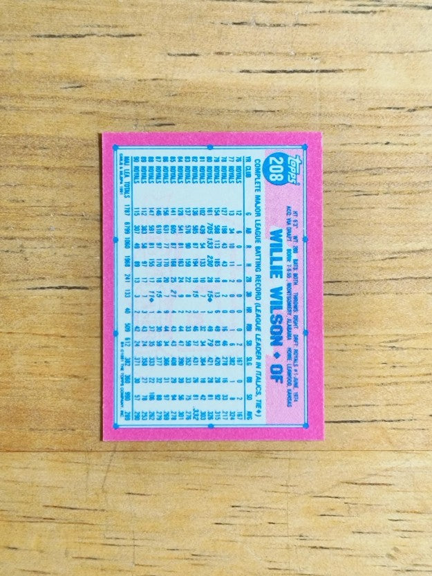1991 Topps Micro #208 Willie Wilson