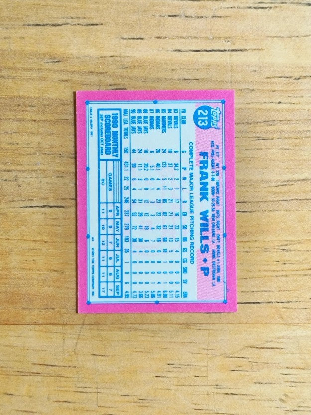 1991 Topps Micro #213 Frank Wills
