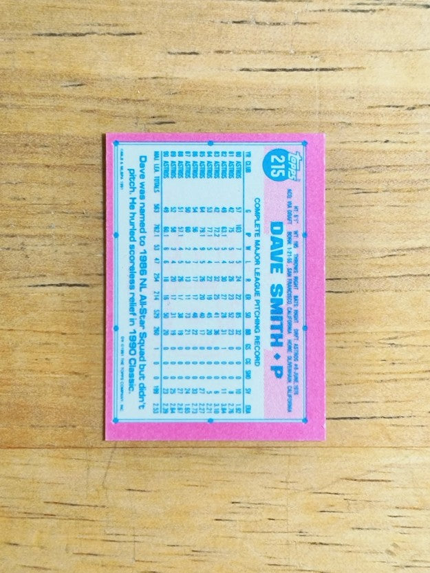1991 Topps Micro #215 Dave Smith