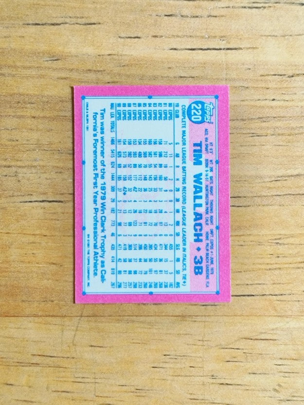1991 Topps Micro #220 Tim Wallach