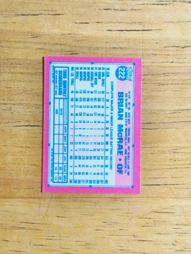 1991 Topps Micro #222 Brian McRae RC