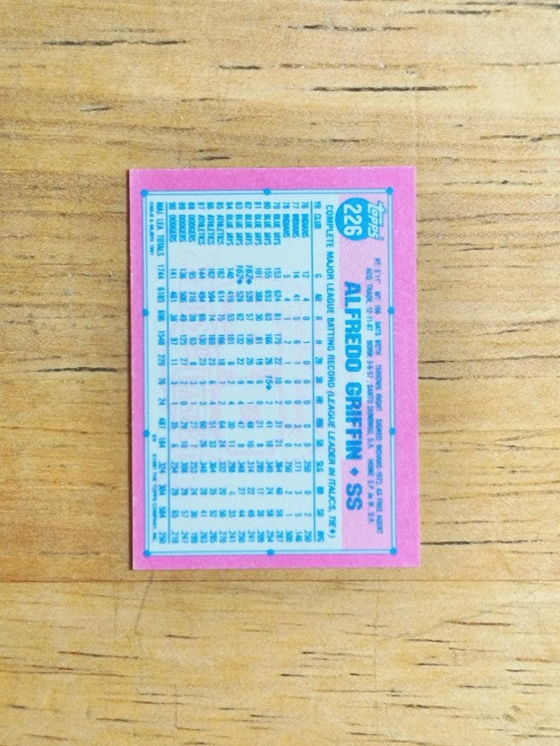 1991 Topps Micro #226 Alfredo Griffin