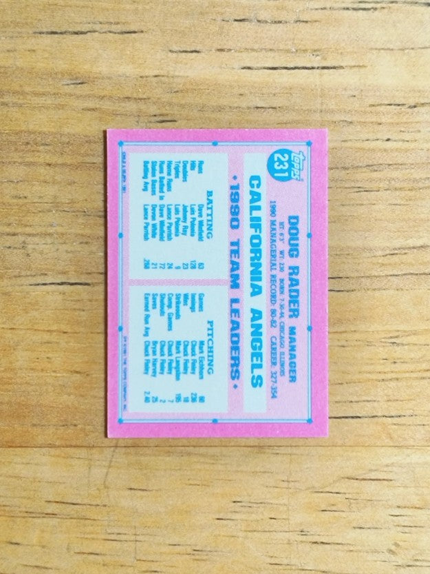 1991 Topps Micro #231 Doug Rader MG