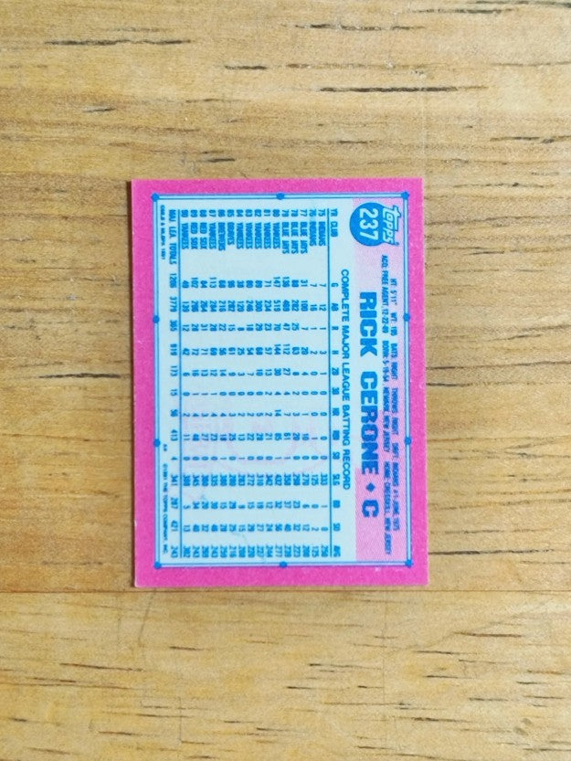 1991 Topps Micro #237 Rick Cerone
