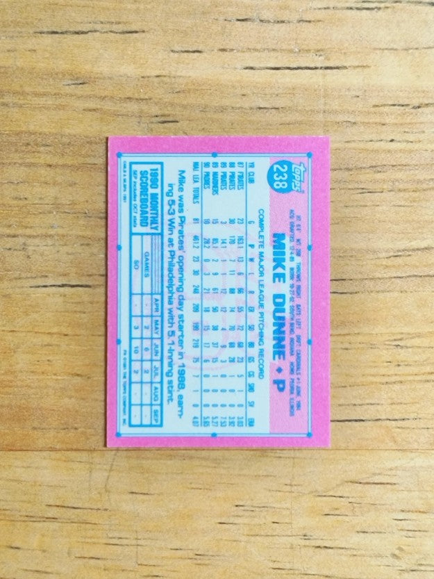 1991 Topps Micro #238 Mike Dunne
