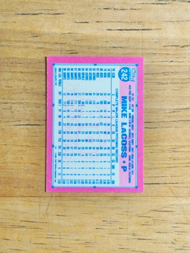 1991 Topps Micro #242 Mike LaCoss