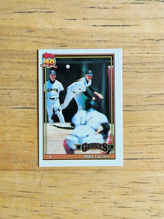1991 Topps Micro #242 Mike LaCoss