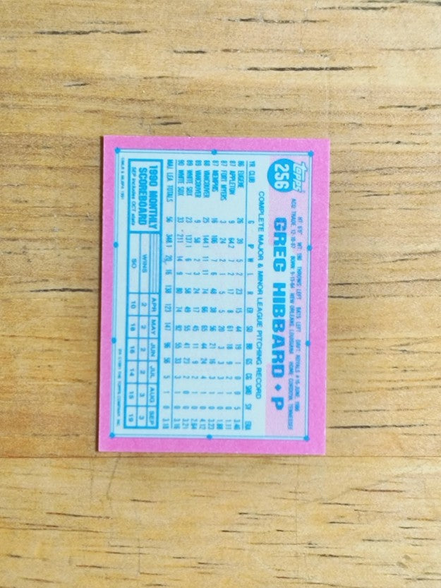 1991 Topps Micro #256 Greg Hibbard