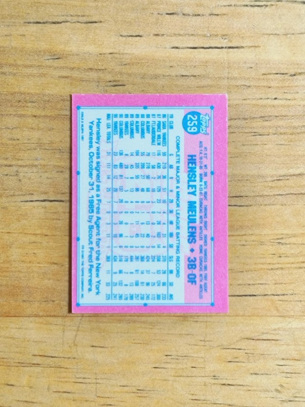 1991 Topps Micro #259 Hensley Meulens