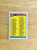 1991 Topps Micro #263 Checklist 2