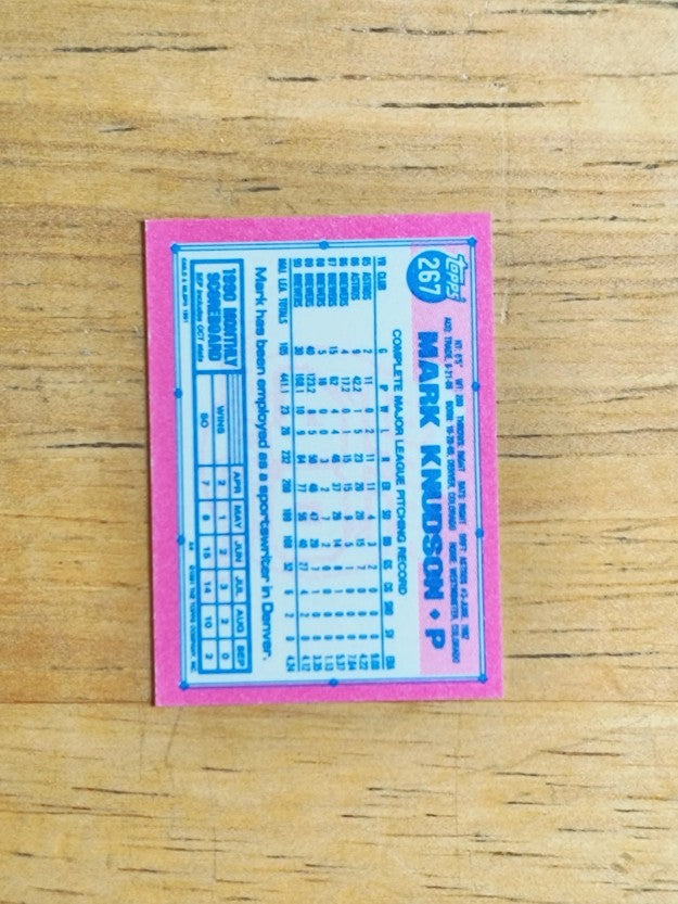 1991 Topps Micro #267 Mark Knudson