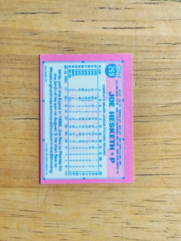 1991 Topps Micro #269 Joe Hesketh