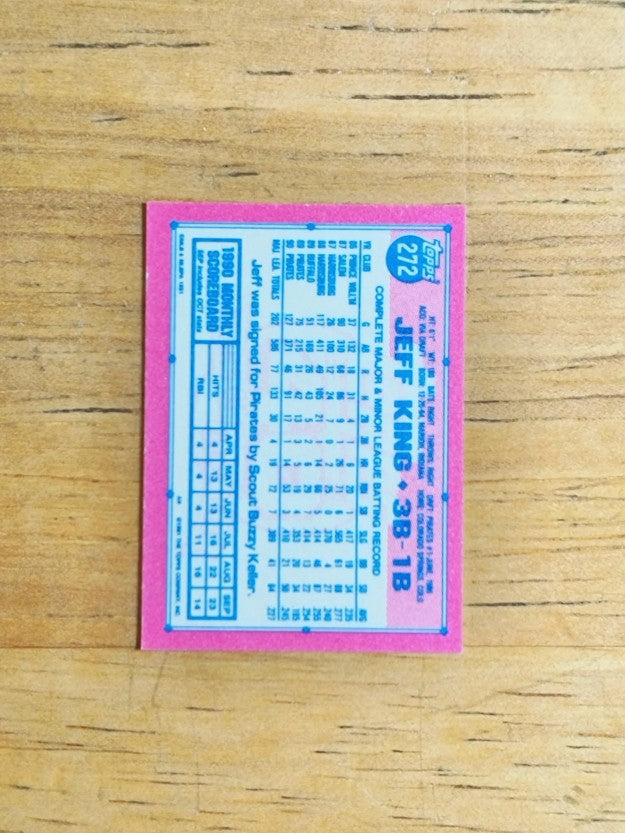 1991 Topps Micro #272 Jeff King