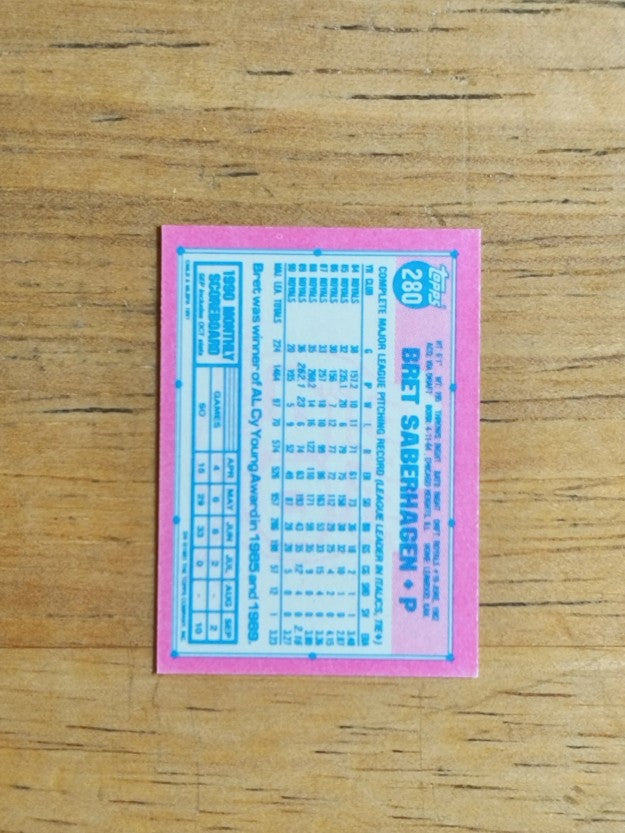 1991 Topps Micro #280 Bret Saberhagen