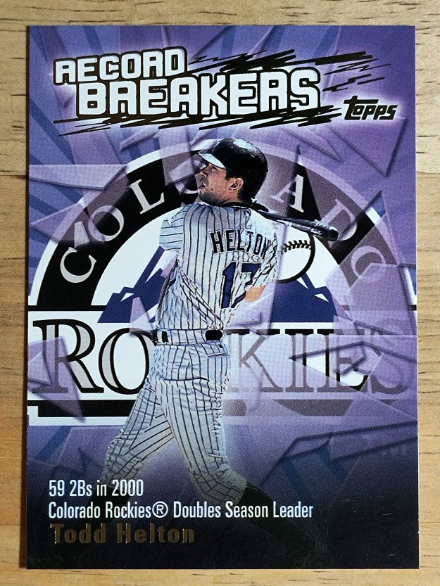 2003 Topps Record Breakers #TH1 Todd Helton 1