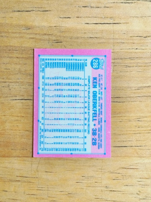 1991 Topps Micro #286 Ken Oberkfell