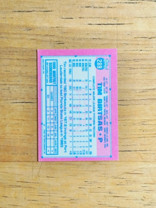 1991 Topps Micro #289 Tim Birtsas