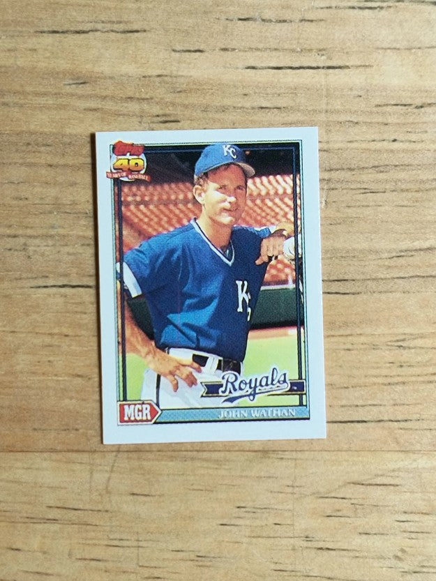1991 Topps Micro #291 John Wathan MG