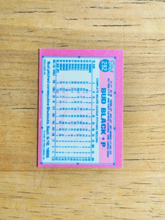 1991 Topps Micro #292 Bud Black