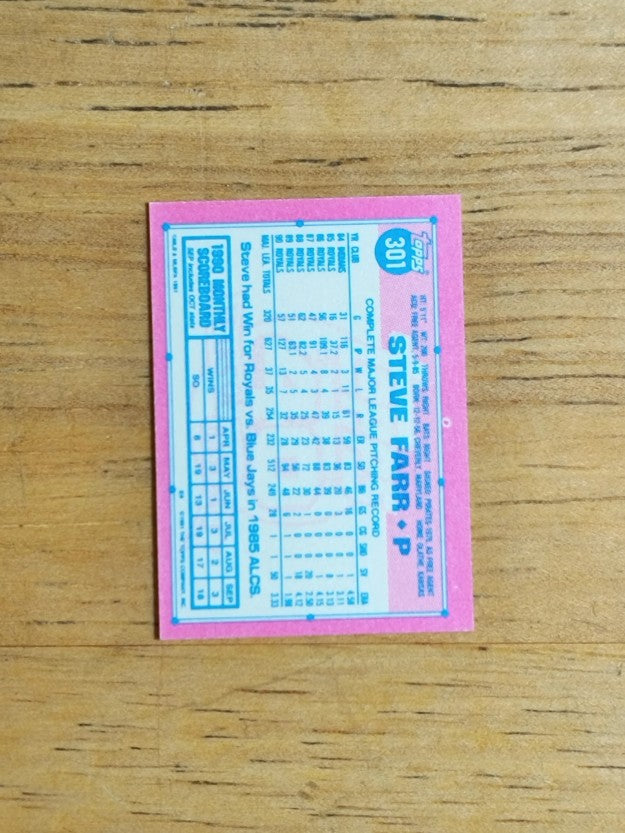 1991 Topps Micro #301 Steve Farr