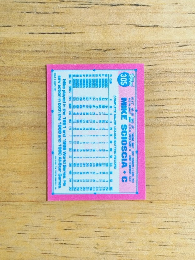 1991 Topps Micro #305 Mike Scioscia