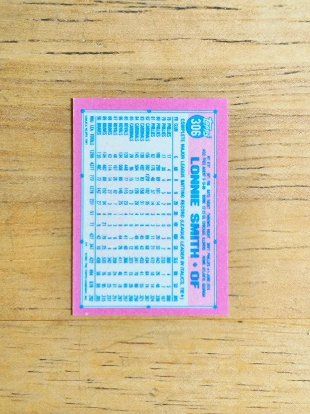 1991 Topps Micro #306 Lonnie Smith