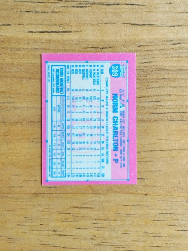 1991 Topps Micro #309 Norm Charlton