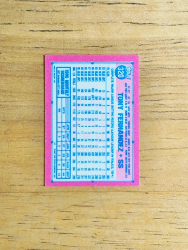 1991 Topps Micro #320 Tony Fernandez