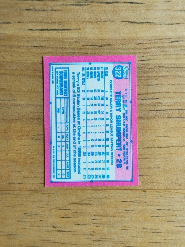 1991 Topps Micro #322 Terry Shumpert
