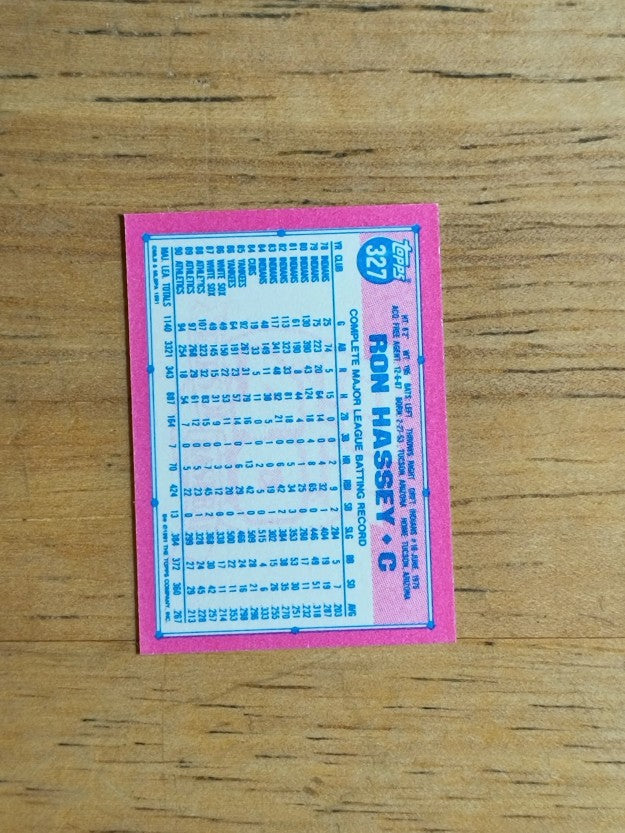 1991 Topps Micro #327 Ron Hassey