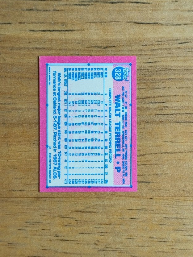 1991 Topps Micro #328 Walt Terrell