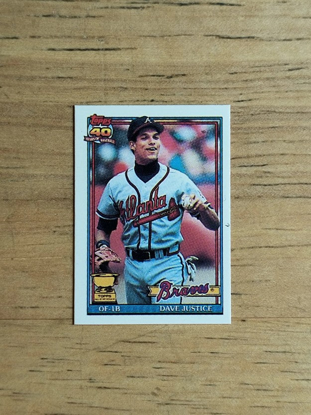 1991 Topps Micro #329 David Justice