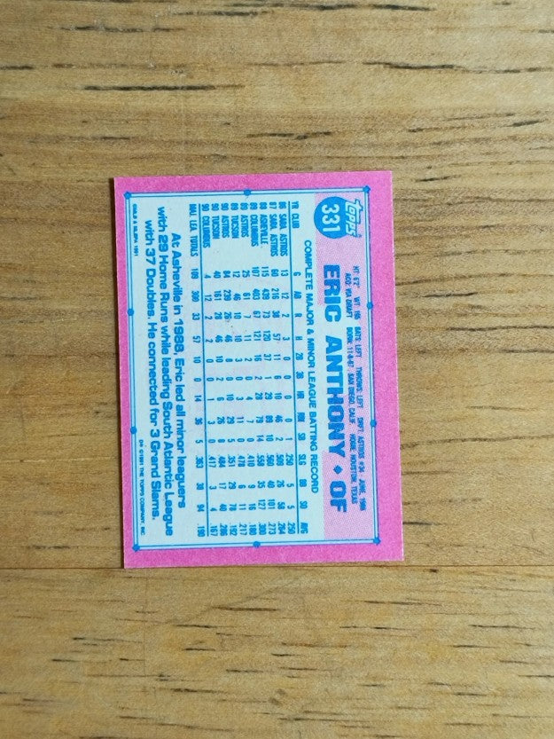 1991 Topps Micro #331 Eric Anthony