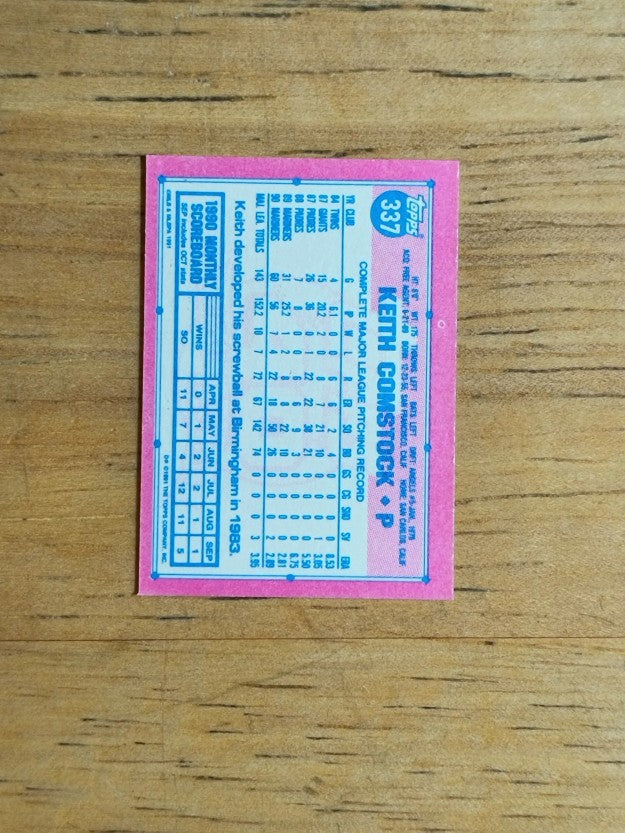 1991 Topps Micro #337 Keith Comstock