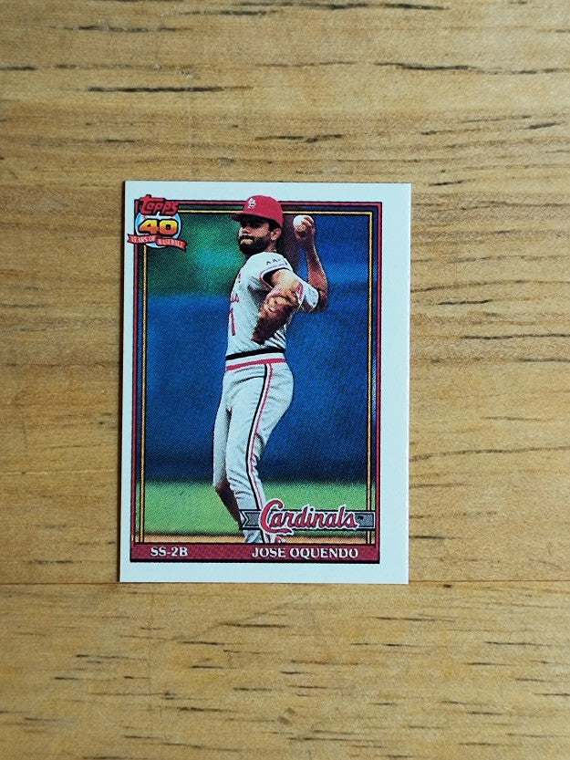 1991 Topps Micro #343 Jose Oquendo