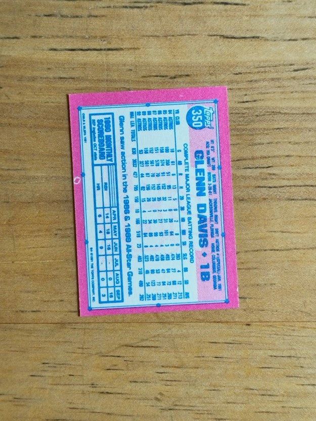 1991 Topps Micro #350 Glenn Davis