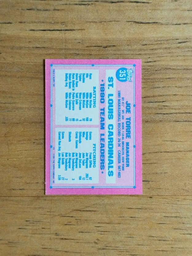 1991 Topps Micro #351 Joe Torre MG
